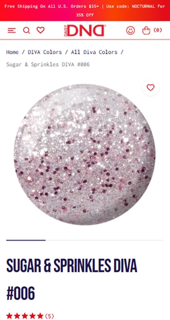 DND Gel product page design